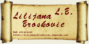 Lilijana Brošković vizit kartica